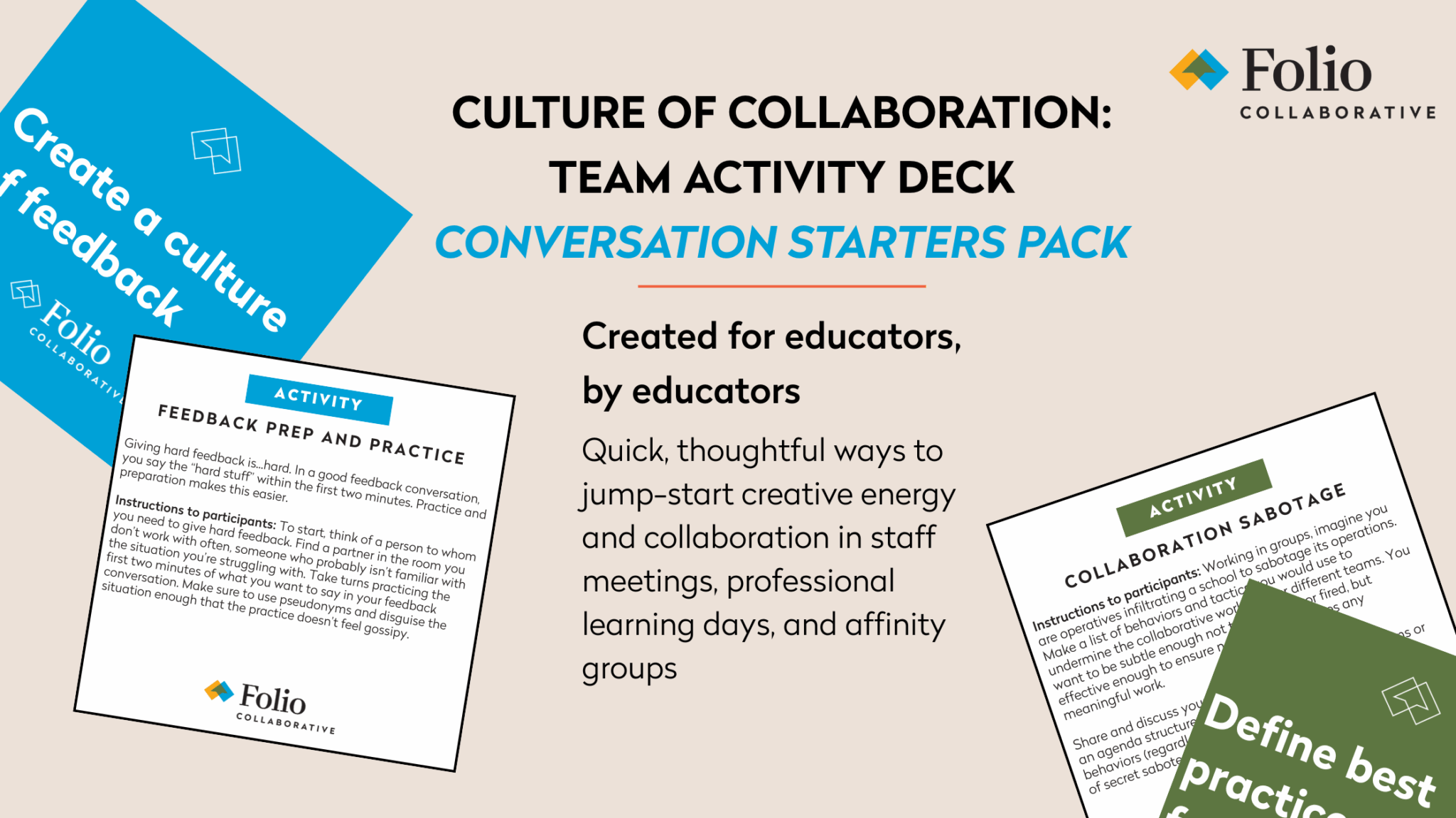 Collaborative Bullpen Folio Collaborative – Because every independent school deserves great ...